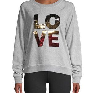 Betsey Johnson Performance - Sequin Raglan-Sleeve Sweatshirt (Size: XL)